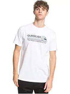 Koszulki męskie - Quiksilver męski t-shirt Stone Cold Classic - t-shirt dla mężczyzn Screen Tee biały biały X-S - grafika 1