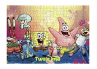 Puzzle - Puzzle SPONGEBOB PREZENT A3 252 el z Nadrukiem + IMIĘ Pudełko 36 - miniaturka - grafika 1