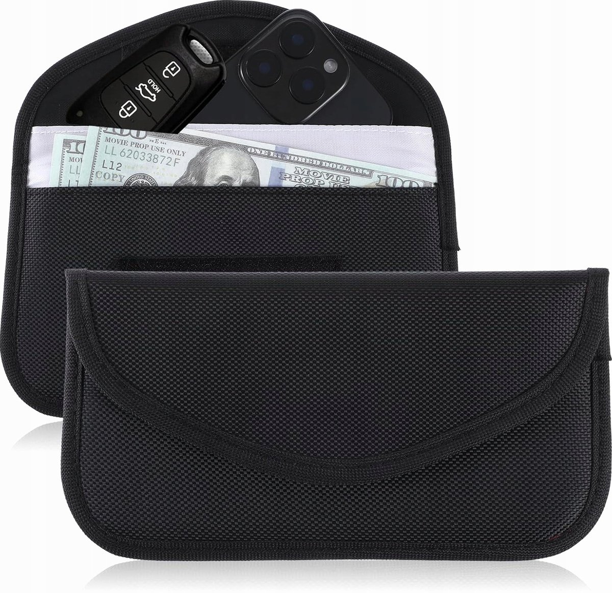 ETUI 2 SZTUKI 20X10CM KLUCZYKI TELEFON BLOKADA SYGNAŁU RFID POKROWIEC