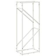 Wózki magazynowe - vidaXL Stojak na drewno opałowe, biały, 40x25x100 cm - miniaturka - grafika 1