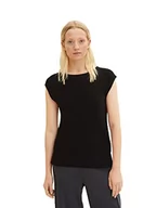 Swetry damskie - TOM TAILOR Damski Sweter z dzianiny bez rękawów 1034462, 14482 - Deep Black, XXS - miniaturka - grafika 1