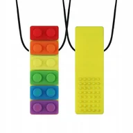 Gryzaki dla dzieci - Gryzak Logopedyczny Terapeutyczny Naszyjnik Klocek - miniaturka - grafika 1