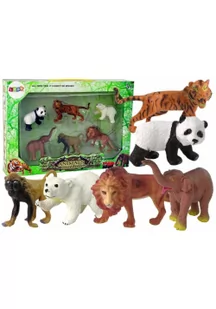 Zestaw 6 Figurek Dzikie Zwierzęta Safari Figurka Tygrys Małpa Lew - Figurki dla dzieci - miniaturka - grafika 1
