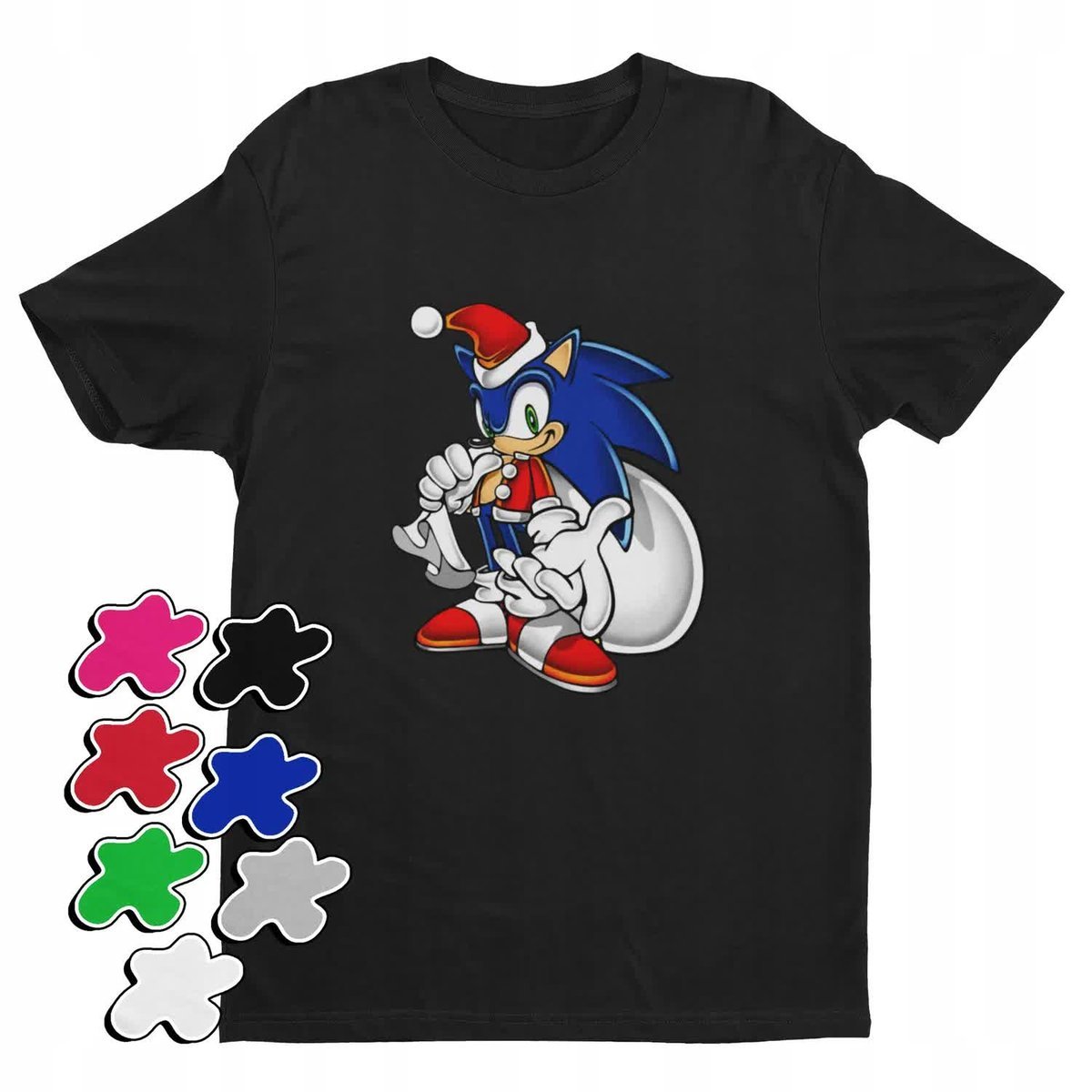 Koszulka T-Shirt Dziecięca Z Nadrukiem Sonic Święta Prezent -L 146-152