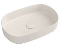 Umywalki - ISVEA Umywalka nablatowa INFINITY OVAL bez przelewu IVORY mat 55x36x12 cm 10NF65055-2K - miniaturka - grafika 1