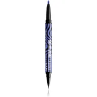 Eyelinery - NYX Professional Makeup x Beetlejuice dwustronny eyeliner 02 Black + Purple Chrome 0,1g + 0,4ml - miniaturka - grafika 1