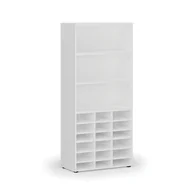 Inne meble biurowe - Regał sortujący PRIMO WHITE, 800 x 420 x 1781 mm, 18 przegród, biały - miniaturka - grafika 1