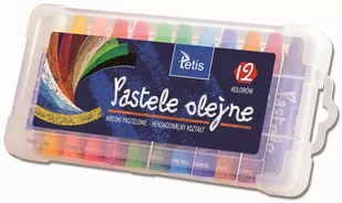 Pastele olejne Tetis heksagonalne 12 kolorów KT020-AB - Kredki, ołówki, pastele i pisaki - miniaturka - grafika 2