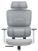 Fotele i krzesła biurowe - Fotel biurowy ergonomiczny obrotowy Hell's Chair HC- 1051 Szary-Biały TKANINA - miniaturka - grafika 1