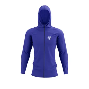 COMPRESSPORT Terniczna bluza biegowa 3D THERMO SEAMLESS HOODIE ZIP dazz blue - Bluzy sportowe męskie - miniaturka - grafika 1