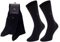 Skarpetki męskie - TOMMY HILFIGER SKARPETY SKARPETKI 2 PARY BLACK 371111 200 - Rozmiar: 47-49 - miniaturka - grafika 1