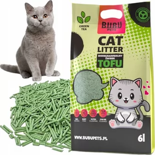 ﻿BUBU PETS Naturalny Zbrylający Żwirek Żwir dla Kota TOFU ECO Herbata 6l - Herbata - miniaturka - grafika 1