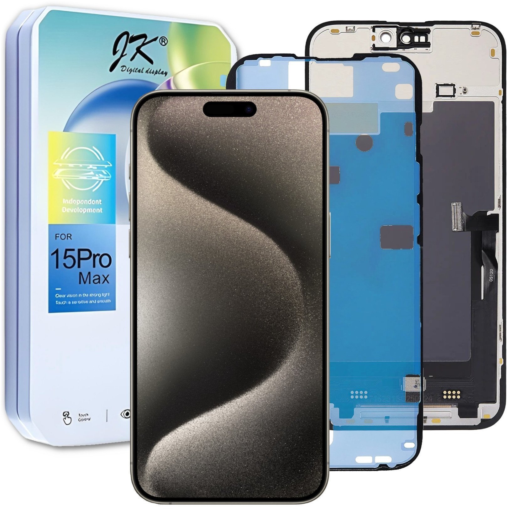 Wyświetlacz do iPhone 15 Pro Max LCD Ekran + Uszczelka Incell wersja JK