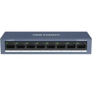 Hikvision Pro Series DS-3E0108-O łącza sieciowe Nie zarządzany Fast Ethernet (10/100) Szary DS-3E0108-O - Pozostałe akcesoria sieciowe - miniaturka - grafika 1