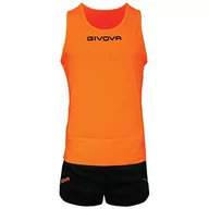 Zestawy męskiej odzieży sportowej - Givova, kit new york, pomarańczowy fluo/czarny, L - miniaturka - grafika 1