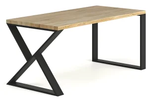 Nowoczesny stół z dębowym blatem 150 x 80 L6-N29 - Stoły Nowoczesny stół z dębowym blatem 150 x 80 L6-N29 - Stoły - miniaturka - grafika 1