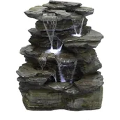 Fontanny ogrodowe - Fontanna Greifensteine Fontanna ogrodowa o wyglądzie naturalnego kamienia z oświetleniem LED - miniaturka - grafika 1