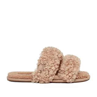 Kapcie damskie - UGG Damskie kapcie Maxi Curly Scuffetta, Sand, 37 eu - grafika 1