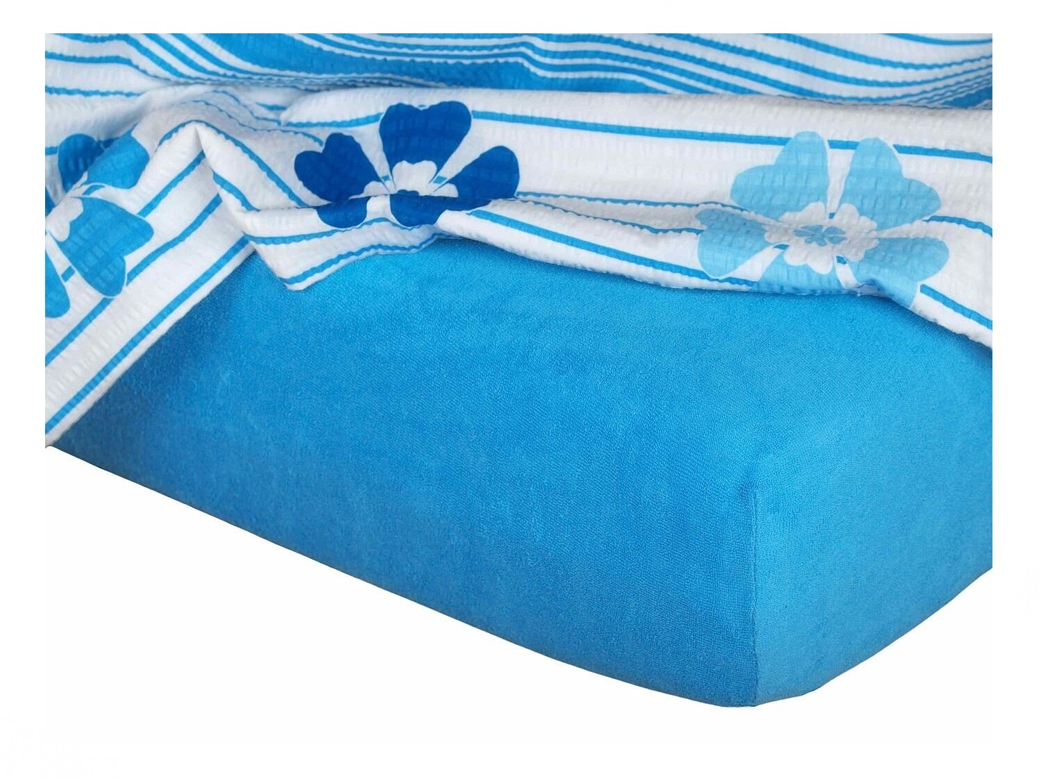 Dadka Prześcieradło frotte denim 60x120x10 cm