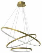 Lampy sufitowe - Designerska lampa wisząca ROTONDA GOLD 93W LED Złota - miniaturka - grafika 1