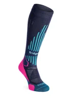 Skarpety termoaktywne - Skarpety narciarskie damskie Bridgedale Ski Lt Merino E Pattern - denim/pink - miniaturka - grafika 1