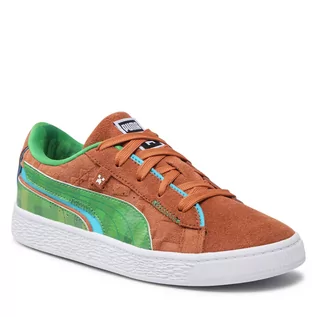 Półbuty męskie - Sneakersy Puma - Suede Minecraft Ps 384486 01 Friar Brown/Fern Green - grafika 1