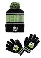Rękawiczki - Czapka z pomponem i rękawiczki chłopięce Ben 10 komplet zimowy rozmiar 52 cm - miniaturka - grafika 1