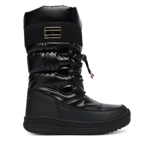 Śniegowce Tommy Hilfiger T3A6-34053-1474999 Czarny - Buty dla dziewczynek - miniaturka - grafika 1