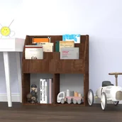 Półki i regały dla dzieci - Regał na czasopisma dla dzieci, brązowy dąb, 71x30x78,5 cm - miniaturka - grafika 1