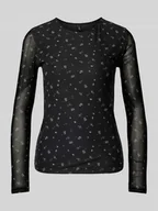 Bluzki damskie - Bluzka o kroju regular fit z półprzezroczystymi rękawami model ‘ERICA’ - miniaturka - grafika 1