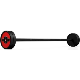 Marbo Sport Sztanga gumowana prosta 15 kg czerwona MW-SG-15-K5 - Sztangi - miniaturka - grafika 1