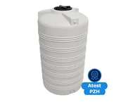 Beczki - Zbiornik plastikowy biały, beczka 2000 l (średnica: 116 cm) - miniaturka - grafika 1