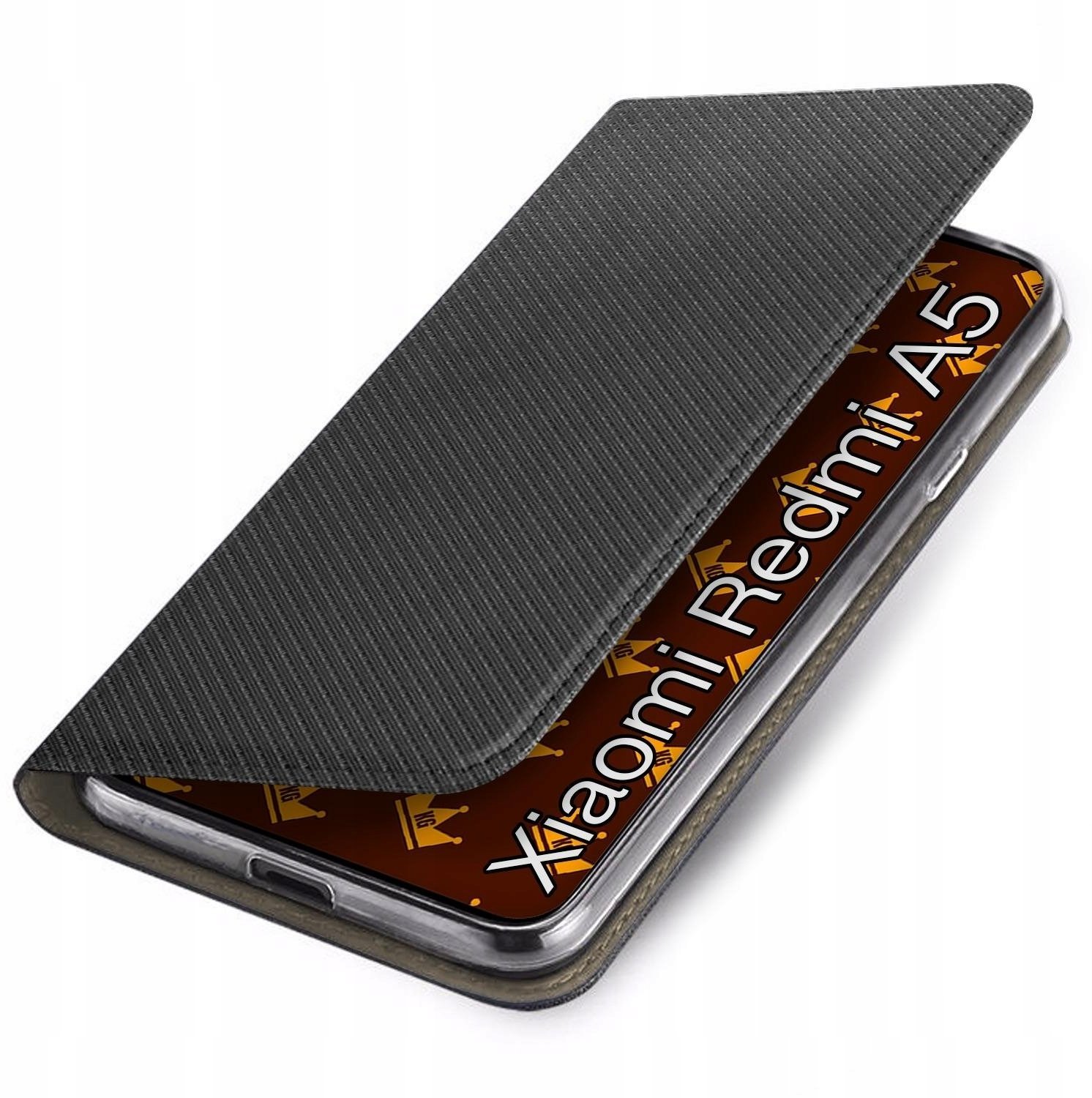 Hello Case Etui z Klapką Do Xiaomi Redmi A5 Czarne, Zamykane, Magnetyczne, Kabura