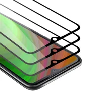 Szkła hartowane na telefon - 3x Szkło Hartowane Do LG KQ51 Folia pancerna Ochronny w PRZEZROCZYSTY Z CZARNYM Tempered Glass Cadorabo - miniaturka - grafika 1