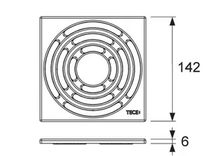 Tece Drainpoint S Ruszt ozdobny ze stali nierdzewnej 14,2x14,2 cm, 3665003 - odbiór osobisty: Kraków, Warszawa, 29-Innych-Miast - Syfony - miniaturka - grafika 1