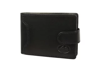 Portfel Męski Skórzany EL FORREST Mały Skóra Bydlęca Poziomy Z Zapinką Jedno Skrzydełko 851 19 RFID CZARNY 11 x 8 x 2 [cm] - Portfele - miniaturka - grafika 3