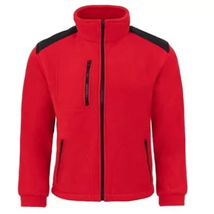 Bluza polarowa medyczna czerwona wstawki czarne r.XL - Odzież medyczna - miniaturka - grafika 1