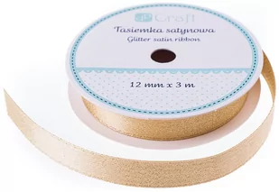 Tasiemka Satynowa Z Brokatem Złota 3 M, Dp Craft - Scrapbooking - miniaturka - grafika 1