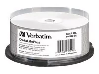 VERBATIM 43749 BluRay BD-R DL Verbatim Spindle 25 50GB 6x WIDE PRINT NO ID hard coat - Nośniki danych - miniaturka - grafika 1
