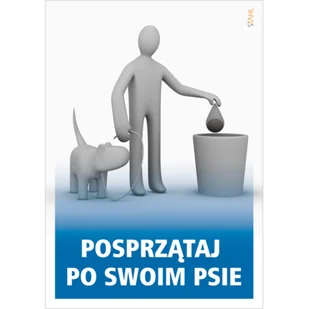 Oznaczenie "Posprzątaj po swoim psie" 14,8 x 21 - Numery na dom - miniaturka - grafika 1