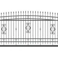 Ogrodzenia - Polbram Brama przesuwna bez przeciwwagi Verona 4x1,6 m lewa czarna - miniaturka - grafika 1