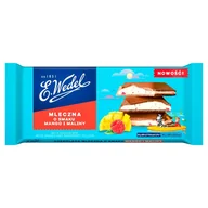 Bombonierki i czekoladki - E.Wedel Czekolada Mleczna z Nadzieniem o Smaku Mango i Maliny 100g - miniaturka - grafika 1