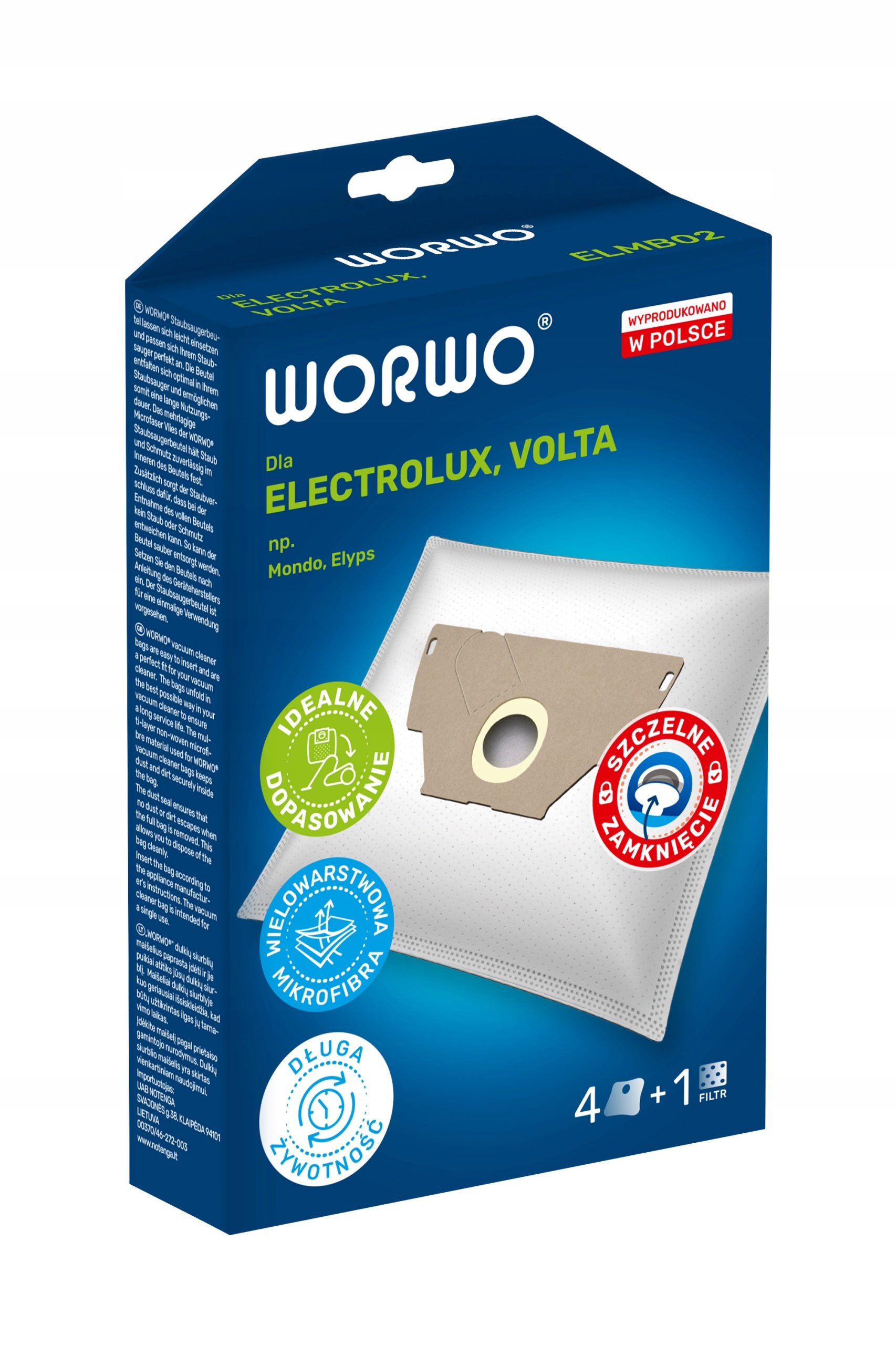 Worki do ODKURZACZa Elektrolux Mondo Z 1173 Zestaw 24 sztuki