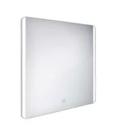 Lustra - Nimco Lustra - Lustro w ramie z oświetleniem LED, 80x70 cm, aluminium ZP 17003V - miniaturka - grafika 1