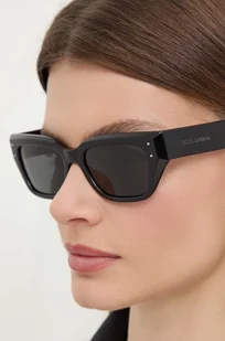 Dolce & Gabbana okulary przeciwsłoneczne damskie kolor czarny - Okulary przeciwsłoneczne - miniaturka - grafika 1