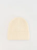 Czapki dla dzieci - Reserved - Dzianinowa czapka - złamana biel - miniaturka - grafika 1