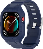 Akcesoria do smartwatchy - INF Pasek do zegarka z etui ochronnym do Huawei Watch Fit 3 Niebieski - miniaturka - grafika 1