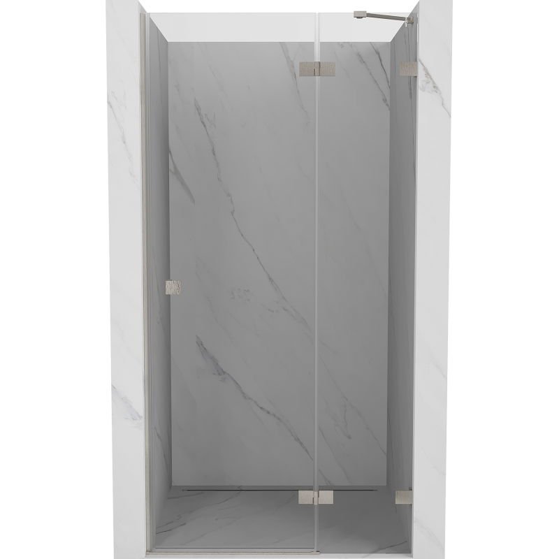 Mexen Lunar drzwi prysznicowe uchylne prawe 105 cm, transparent, nikiel szczotkowany - 834-105-000-97-00-P