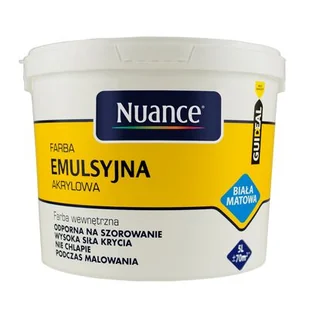 Emulsja Biała 5 l Nuance - Farby wewnętrzne - miniaturka - grafika 1