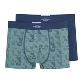 Majtki męskie - Bokserki Job 41925-MLC Granatowo-Zielone - miniaturka - grafika 1